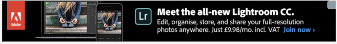 Lightroom Google Ad Interface