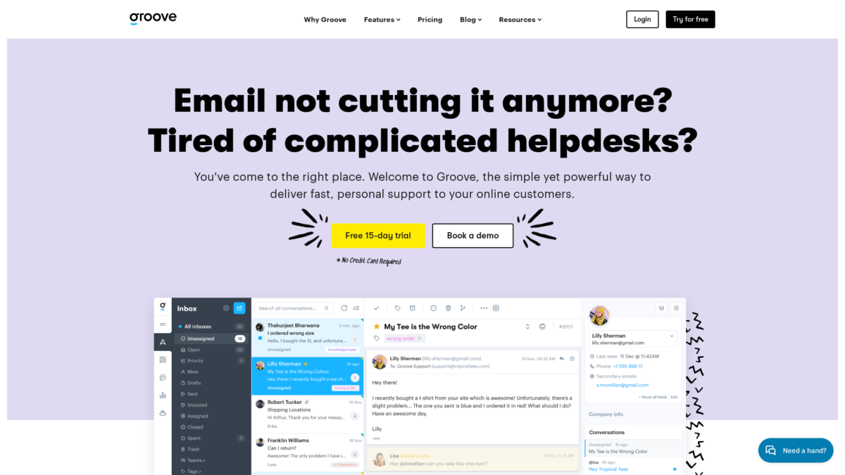 Groove Website User Interface