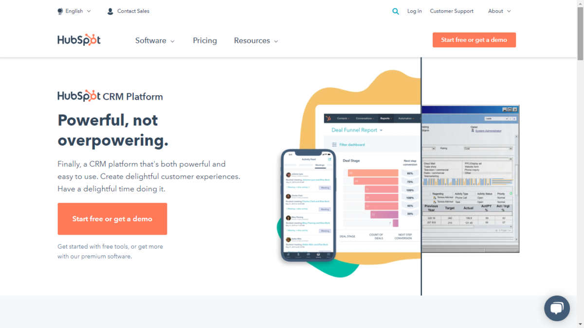 Hubspot Website User Interface