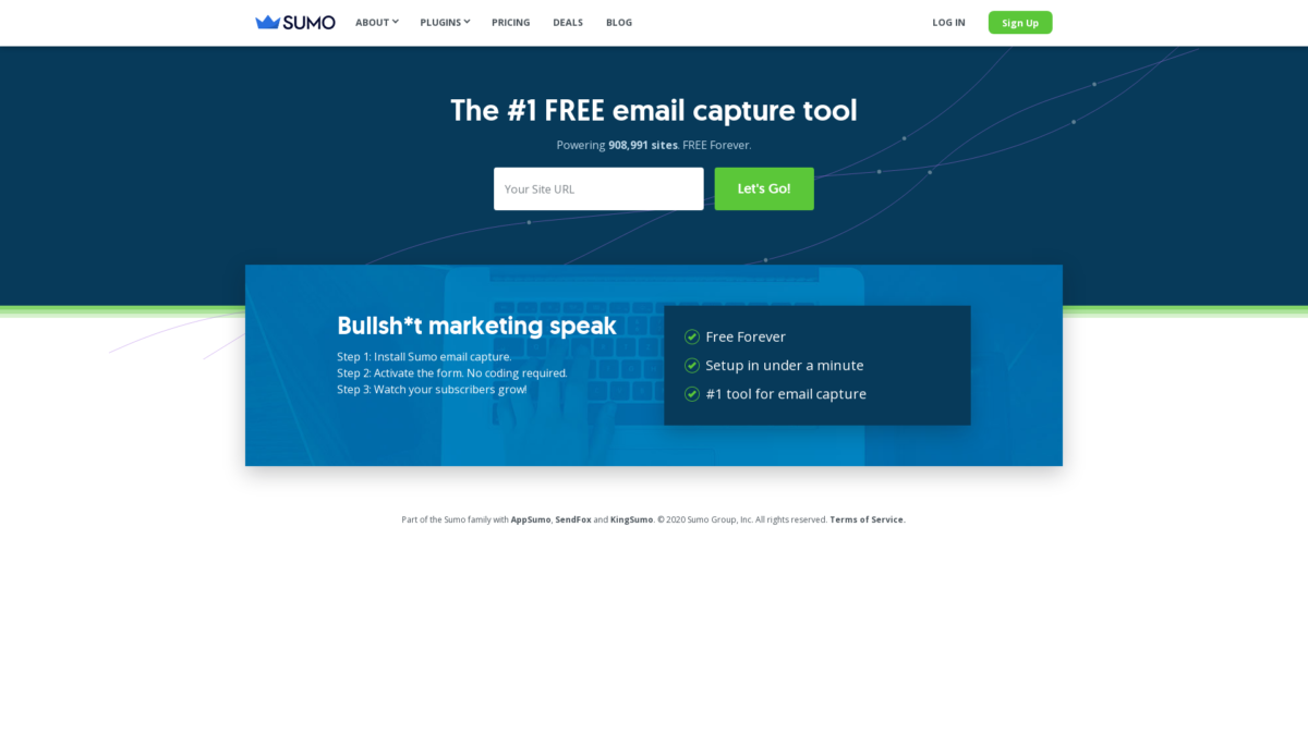 Sumo Website User Interface