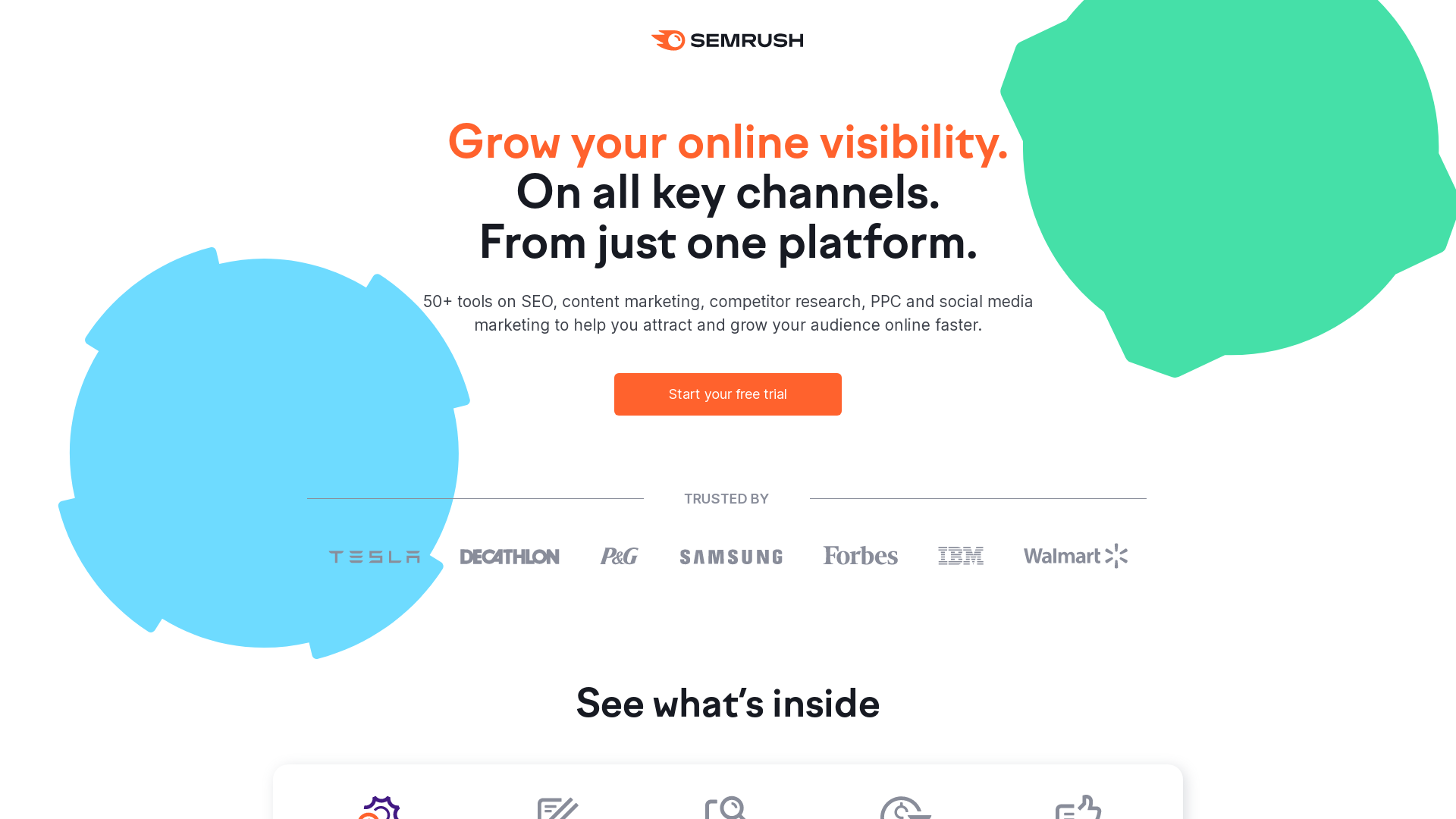 SEMRush Website User Interface