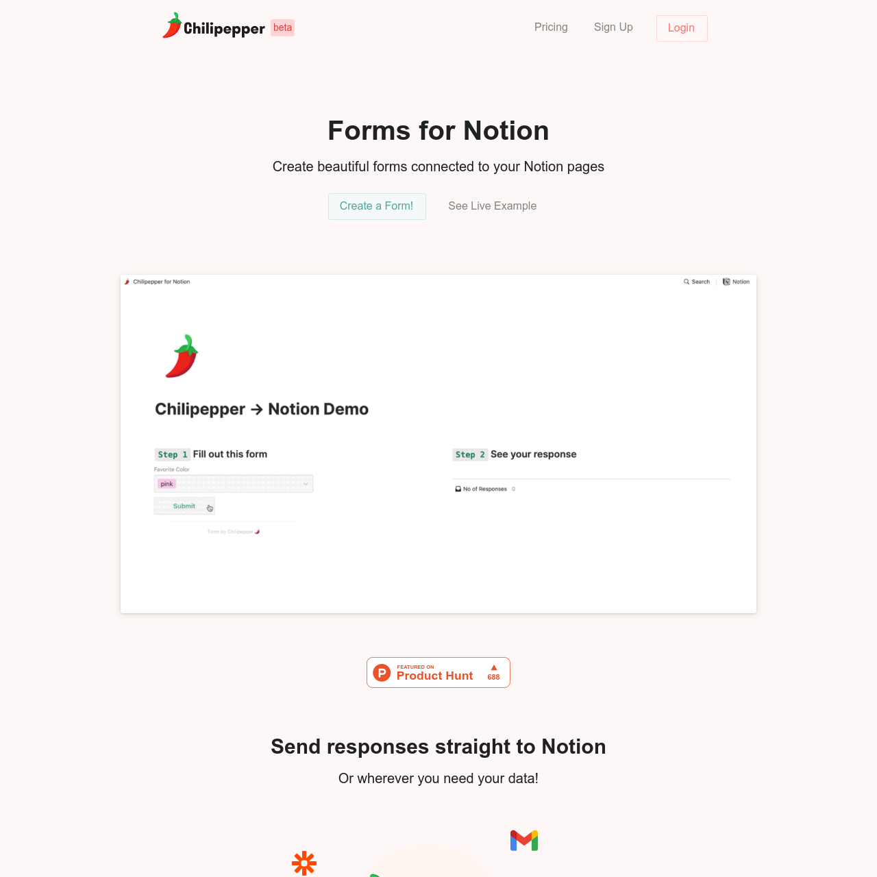 Chilipepper Website User Interface