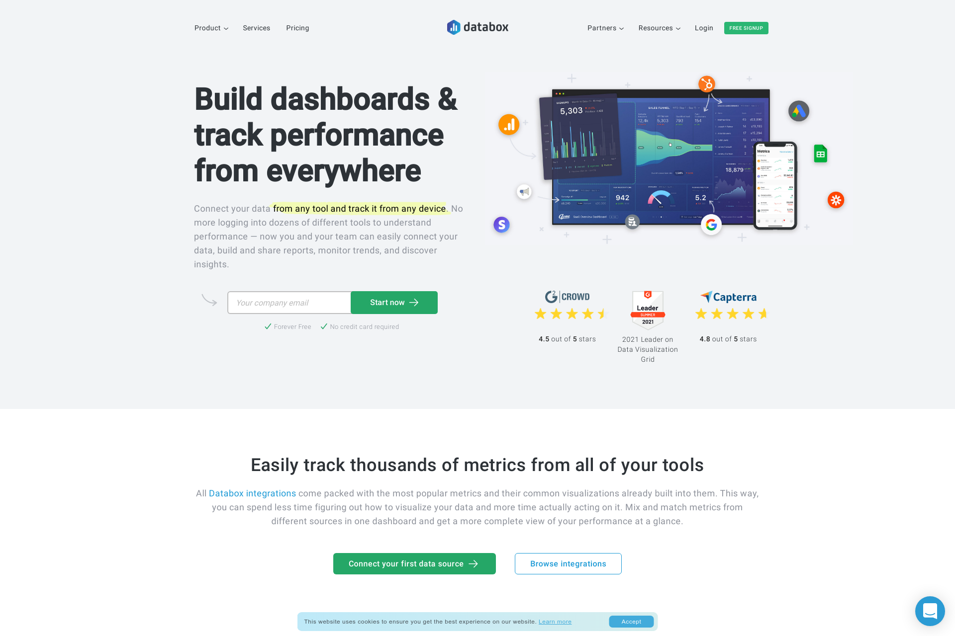 Databox Website User Interface