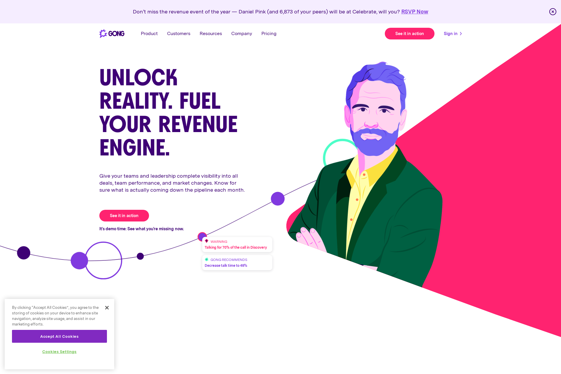 Gong Website User Interface