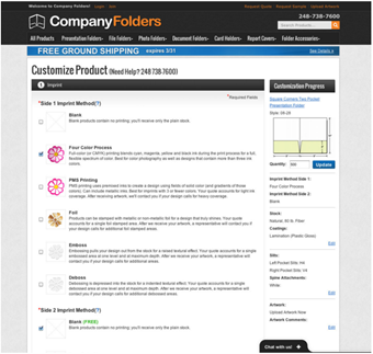Company Folders Website User Interface