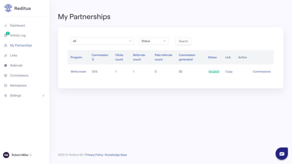 My Partnerships On Reditus