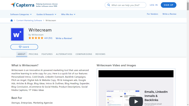 Writecream Reviews On Capterra