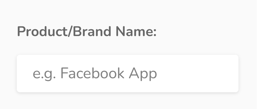 product name
