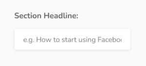 section headline