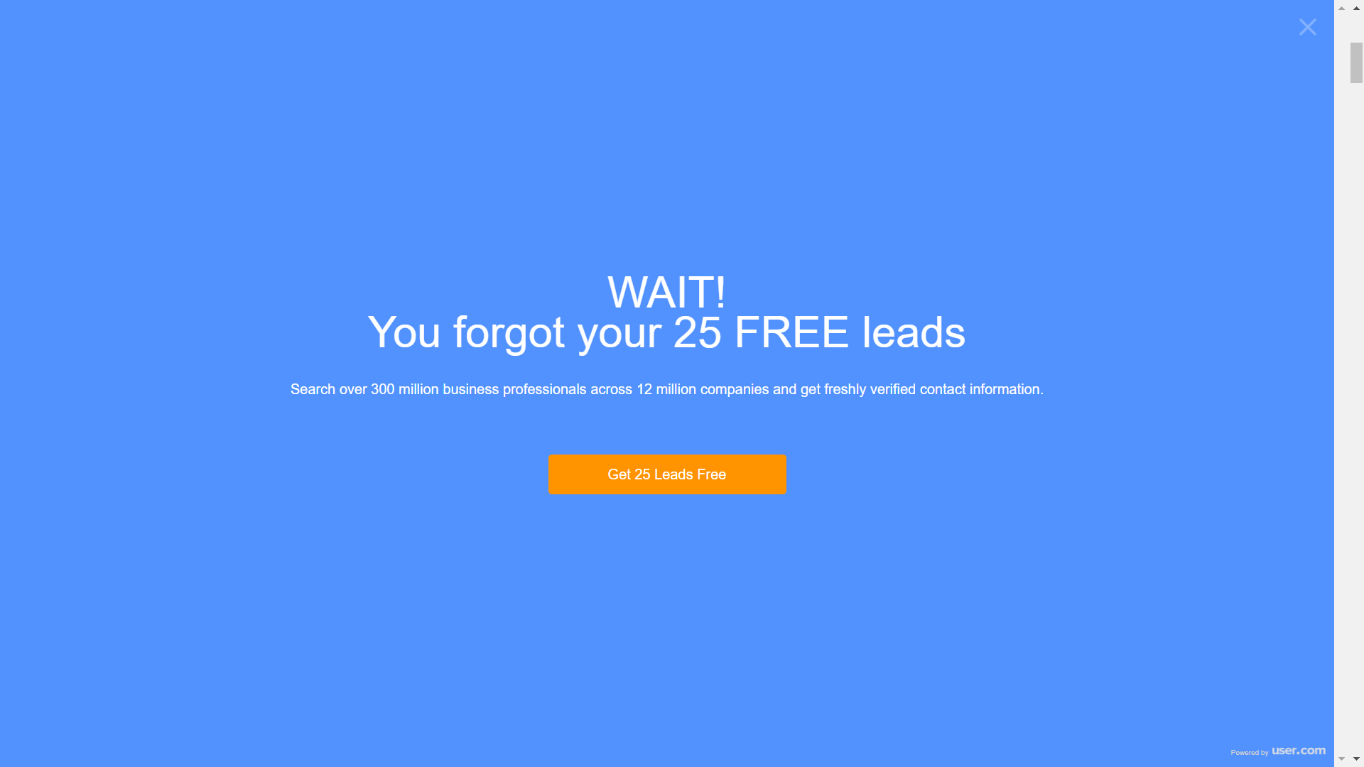 Leadfuze Website User Interface
