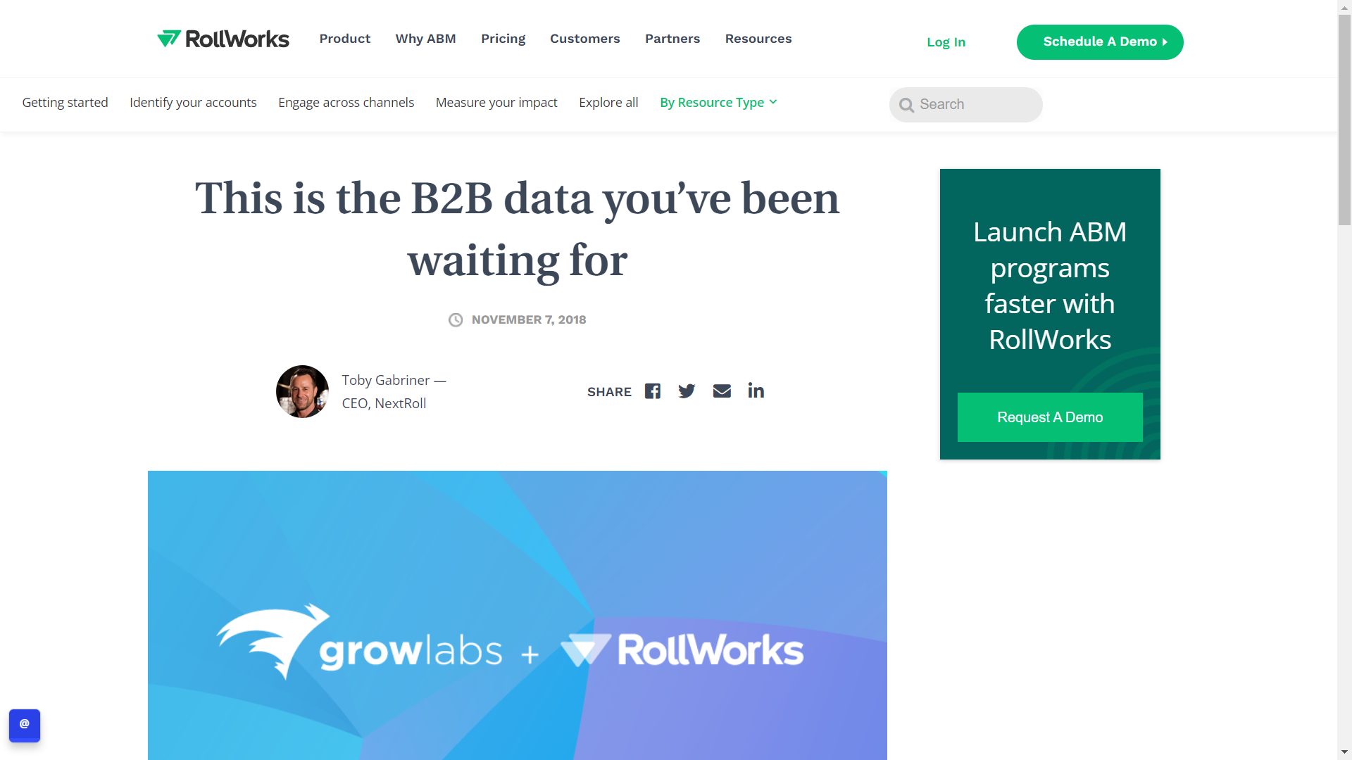 RollWorks Website User Interface