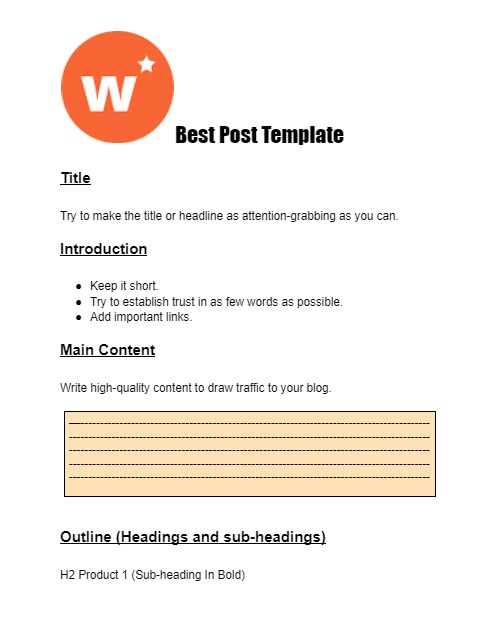 Best Post Template: How to Write One!