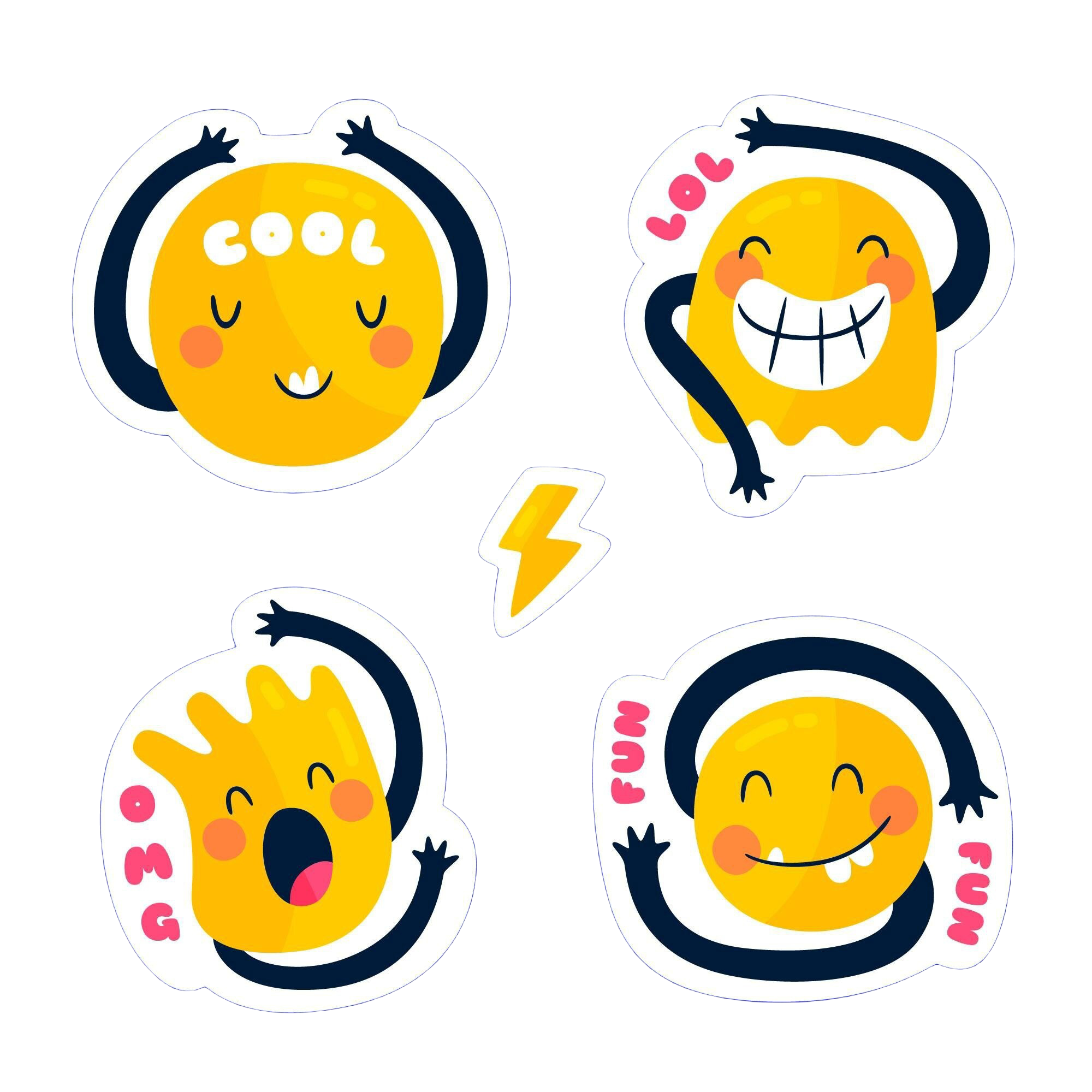 Funny emoji stickers
