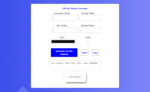 CSS Box Shadow Generator