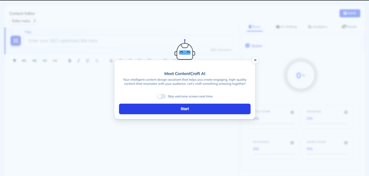 ContentCraft AI - Intelligent Writing Assistant