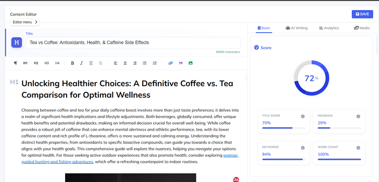 Complete Article - Final Result in Editor