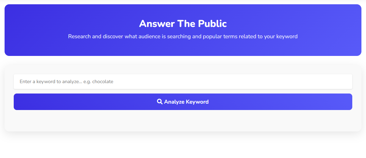 Keyword Research Tool - Search Volume Analytics