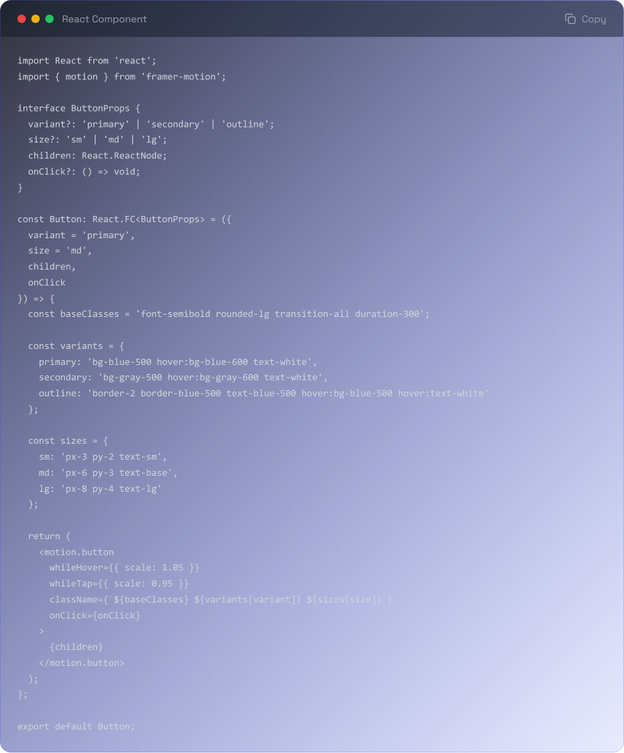 React Component Code