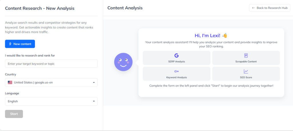 Writecream SEO Editor Lexi AI