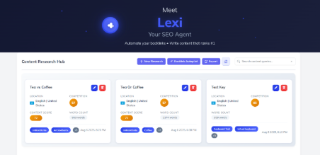 Writecream SEO Editor Lexi AI