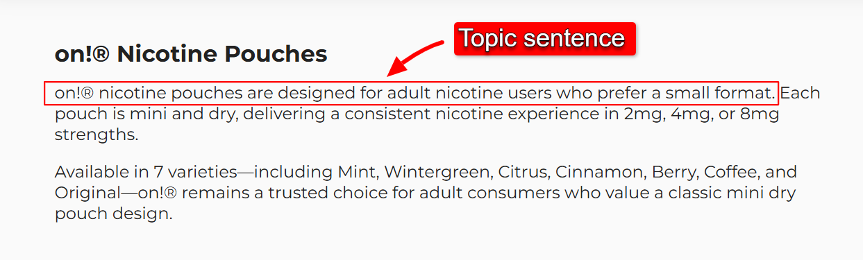 Topic Sentence Generator
